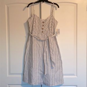 Striped thin strapped dress